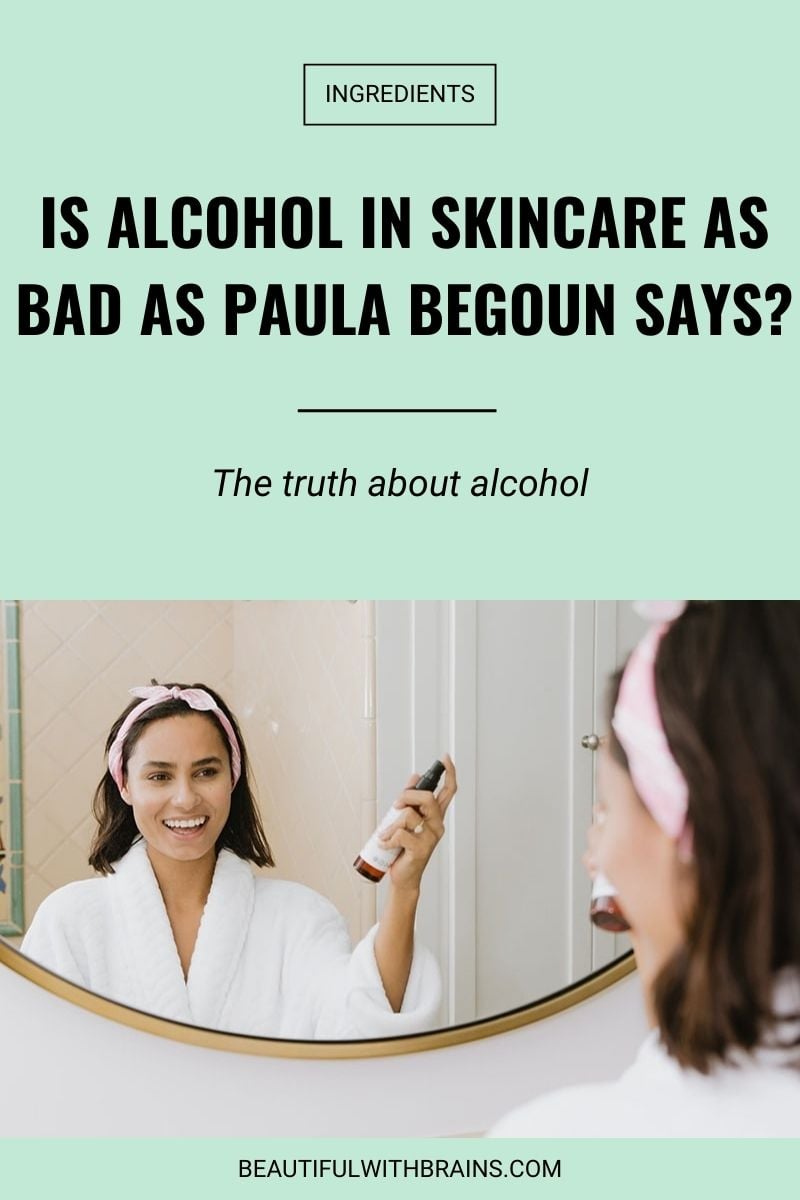 alcohol in skincare bad