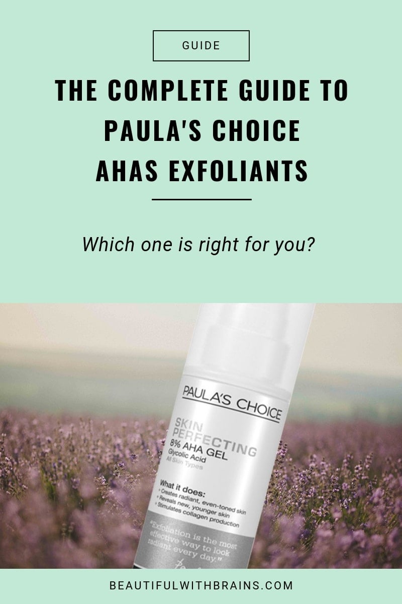 all Paula's Choice AHAs exfoliants comparison