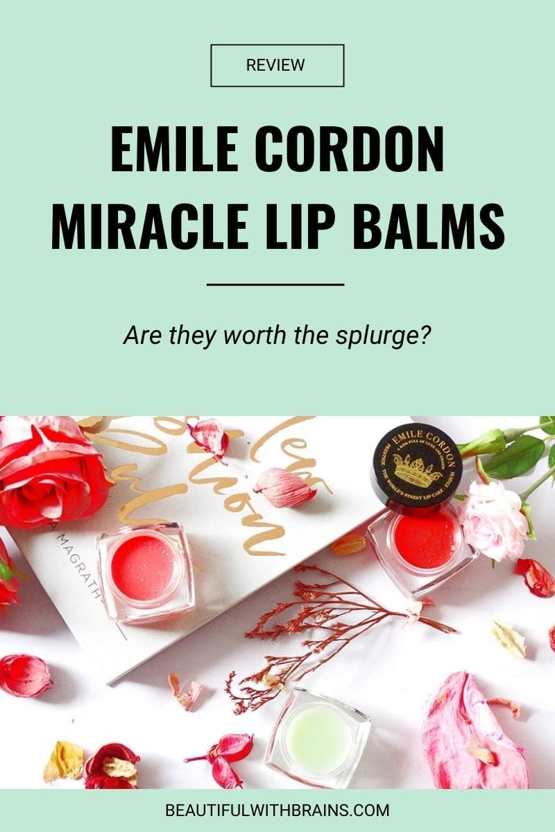 Emile Cordon Miracle Lip Balms review