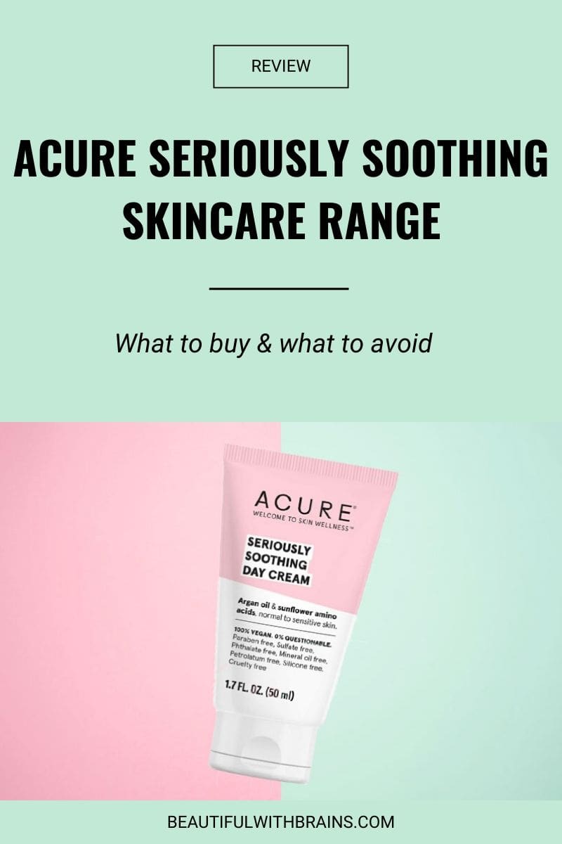 guide to acure seriously soothing skincare range