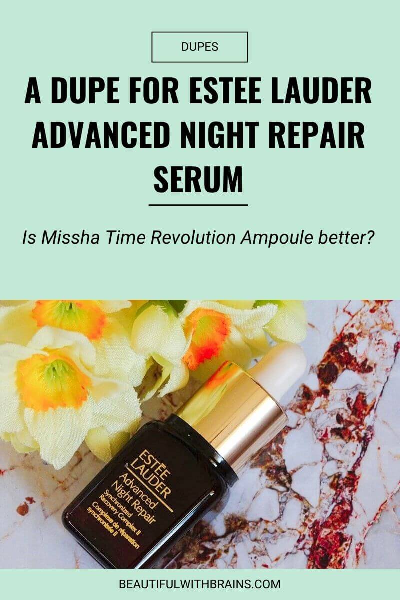 missha time revolution ampoule dupe for estee lauder advanced repair serum