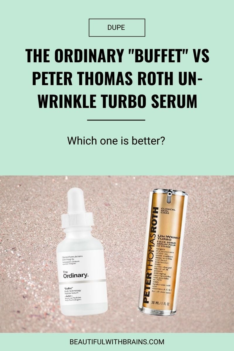 peter thomas roth unwrinkle serum ordinary buffet dupe