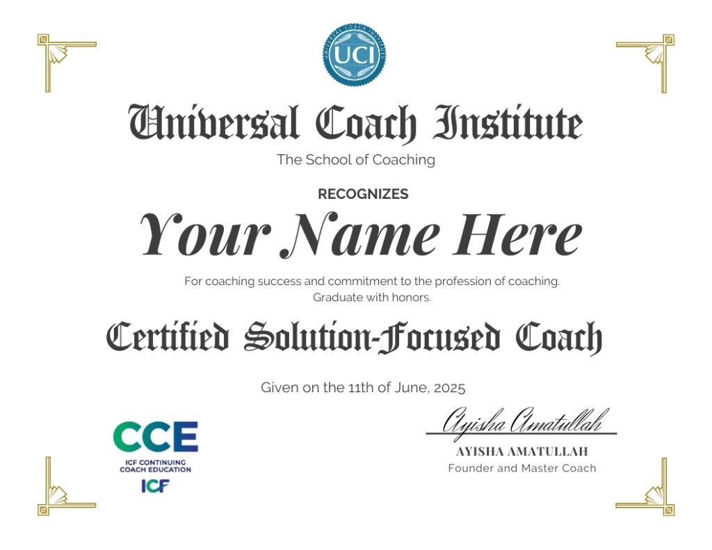 solution-focused coach certification