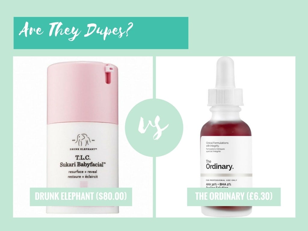 the ordinary dupe for drunk elephant sukari babyfacial