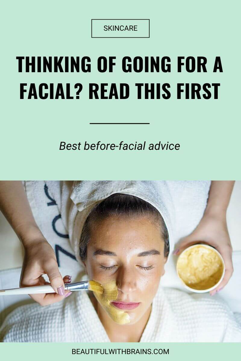 things to know before booking a facial