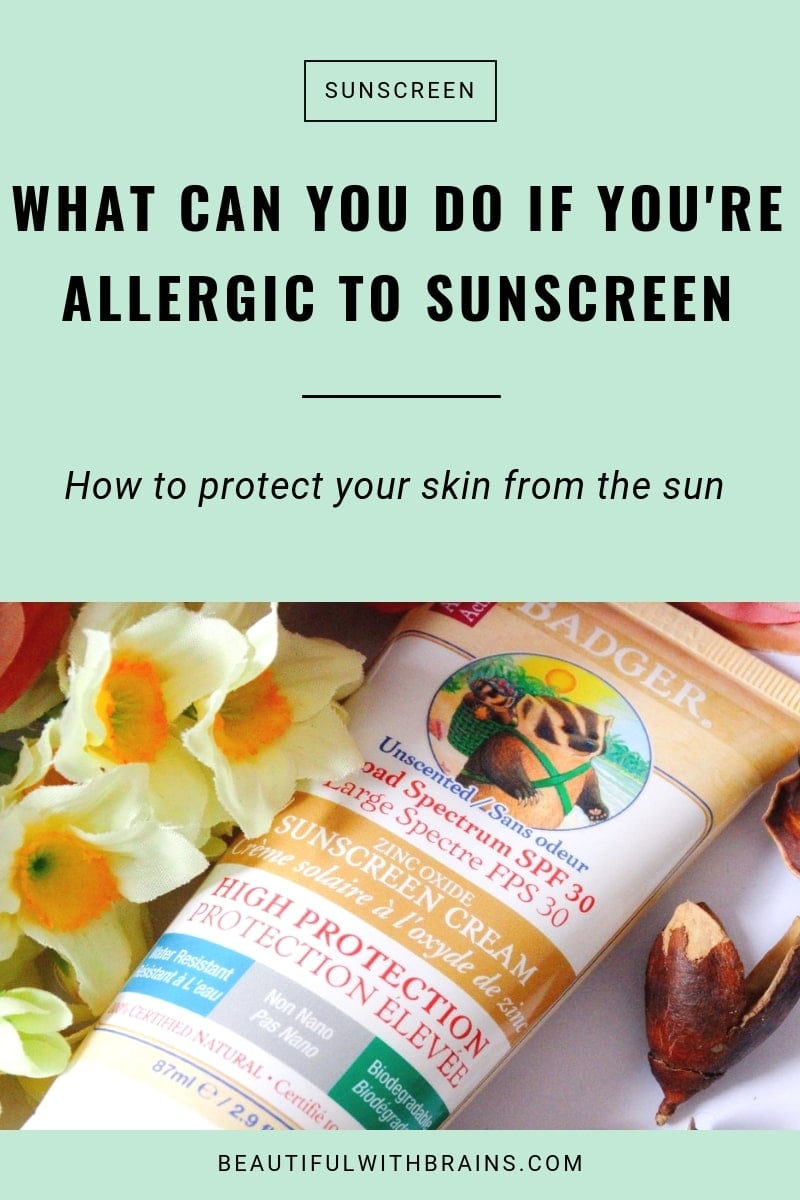 what can you do if you're allergic to sunscreen?