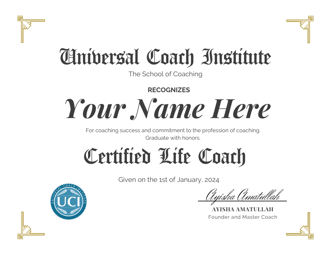 life coach certificate