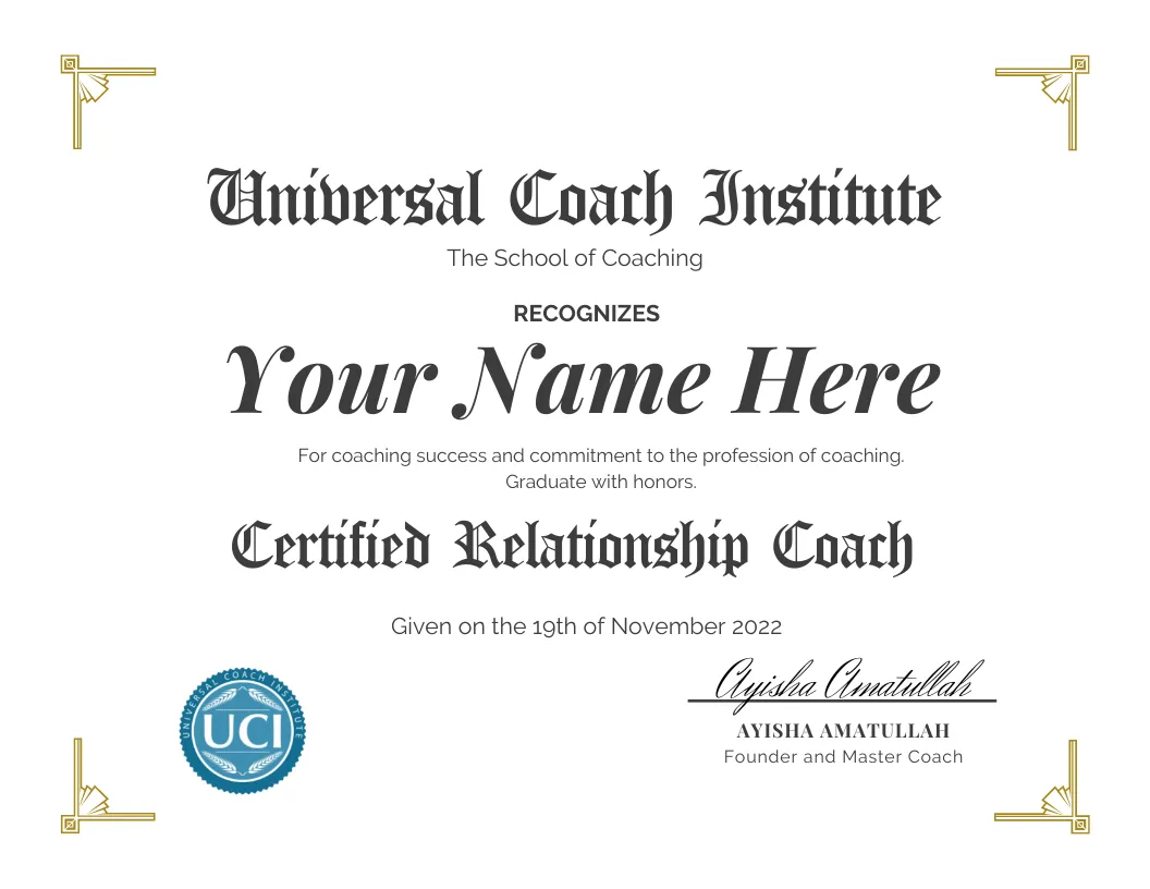 relationship coach certification